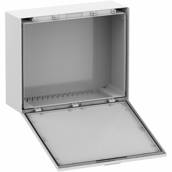 Thalassa PLM - Coffret monobloc Horizontal en polyester renforcé de fibre de verre, avec porte pleine amovible : démontable facilement à 100° - pratique dans les lieux avec contrainte de hauteur - 852x1056x350 mm - IP66 RAL 7035 - visuel 2