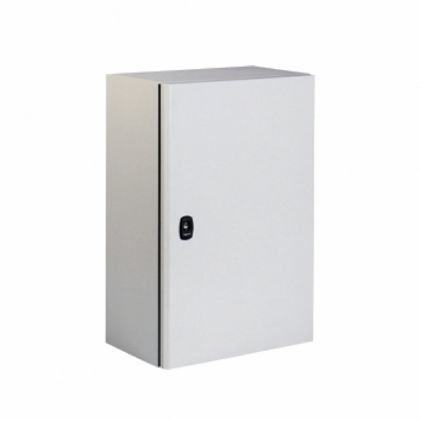 Spacial S3DEX - Enveloppe universelle acier certifiée ATEX - - HxLxP (mm) 1000x800x300 Composition : corps avec écrou borgne serré + 1 porte pleine + 1 verrou - sans châssis plein - gris RAL 7035 - IP66 - IK10 - visuel 1