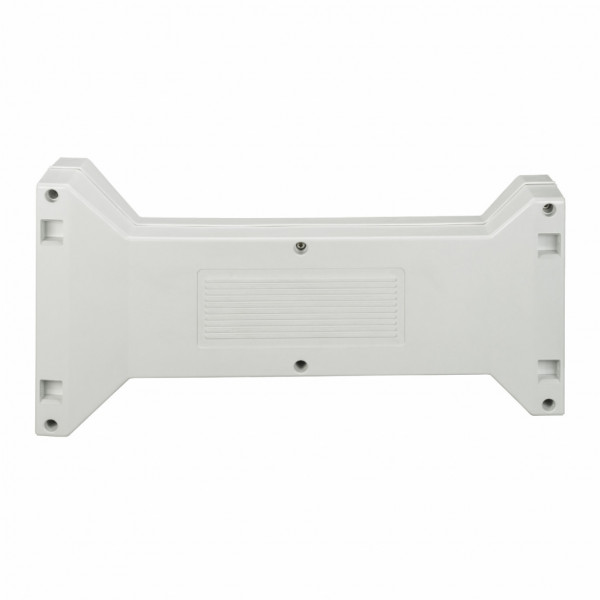Thalassa PLM - pilier support - compo : éléments fixation | cadre inf. | pilier support - pied polyester chargé verre | structure acier - gris RAL 7035 - Haut. : 800mm | Larg. : 355 en haut 405mm en bas | Prof. : 165 en haut 200mm en bas - visuel 2