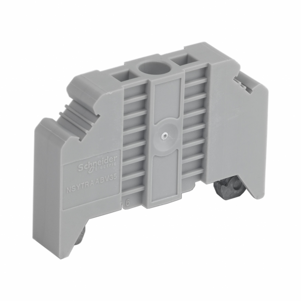Linergy TR - butée d'arrêt à visser sur rail DIN 35mm - largeur 95mm - marquable - longueur : 50,5mm - épaisseur : 9,5mm - installation : par vis - lot de 50 - visuel 2