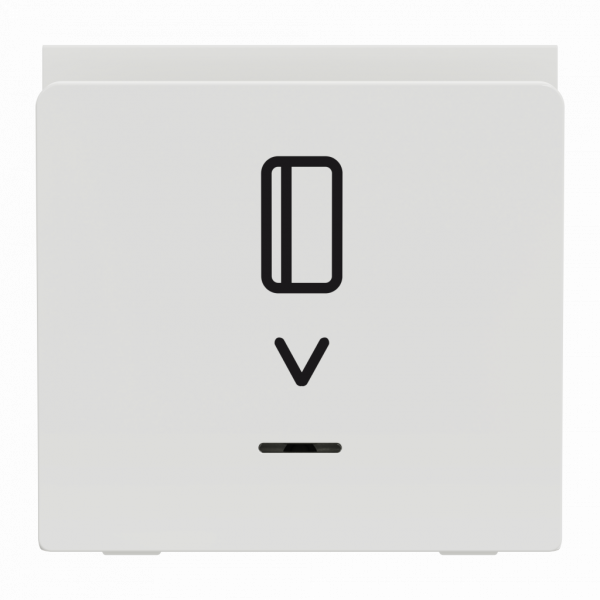 Unica - commande à carte NO/NF - 10A - 2 modules - Blanc - mécanisme seul - charge : lampe LED, incand, halog, fluocompact, tube fluo, ventil, convecteur 1470W / halog BT transfo elec 1470VA ferro 1000VA / contacteur - visuel 1