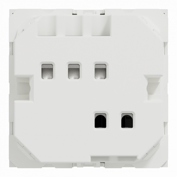 Unica - commande à carte électronique - 2 modules - blanc (RAL 9003) - mécanisme seul - H45mmxL45mmxP39,95m - IP4x - 8A - unipolaire 1 voie - distance d'ouverture : > 3 mm - visuel 3