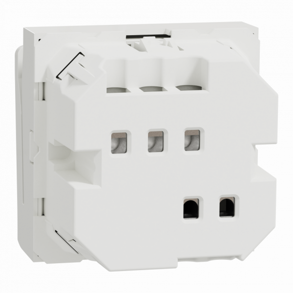 Unica - commande à carte électronique - 2 modules - blanc (RAL 9003) - mécanisme seul - H45mmxL45mmxP39,95m - IP4x - 8A - unipolaire 1 voie - distance d'ouverture : > 3 mm - visuel 2
