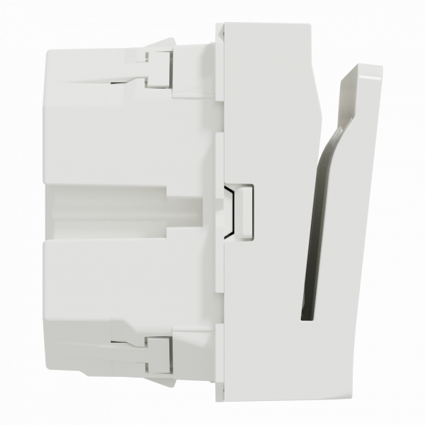 Unica - commande à carte électronique - 2 modules - blanc (RAL 9003) - mécanisme seul - H45mmxL45mmxP39,95m - IP4x - 8A - unipolaire 1 voie - distance d'ouverture : > 3 mm - visuel 4