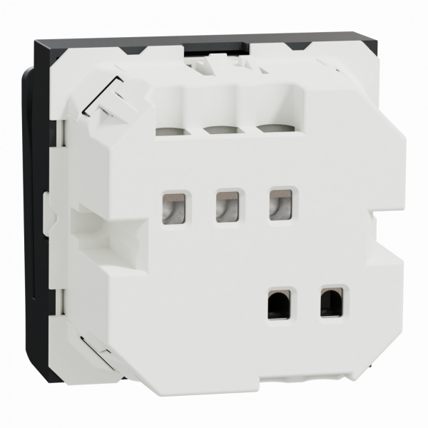 Unica - commande à carte électronique - 2 modules - anthracite - mécanisme seul - H45mmxL45mmxP40,7m - IP20 - 8A - marquage : pictogramme insertion verticale - clipsable - visuel 2