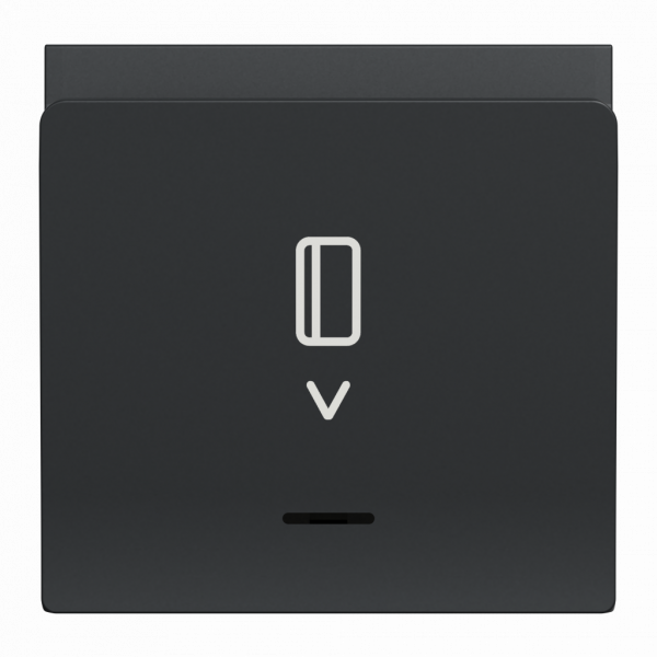 Unica - commande à carte électronique - 2 modules - anthracite - mécanisme seul - H45mmxL45mmxP40,7m - IP20 - 8A - marquage : pictogramme insertion verticale - clipsable - visuel 1