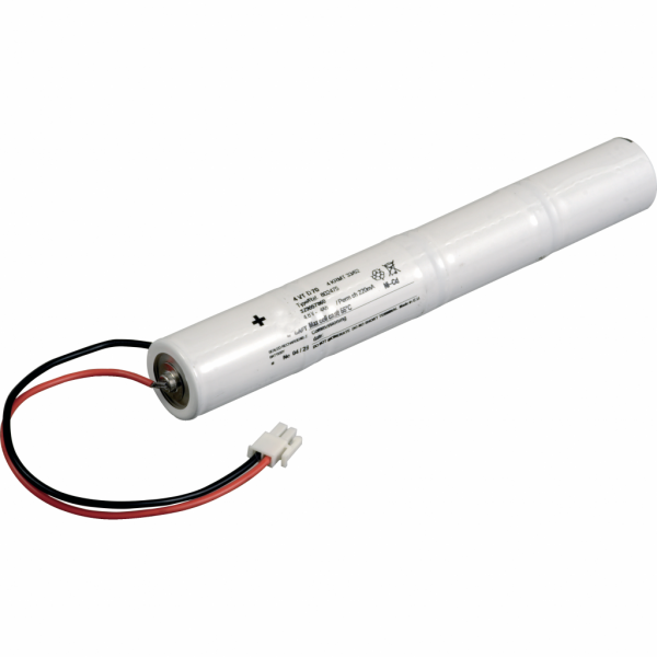 Pyros - batterie NICD - 4,8V - 1,5AH L - H26mmxL173mmxL23mm - diamètre : 23mm - carter : scellé - 4 cellules - visuel 1