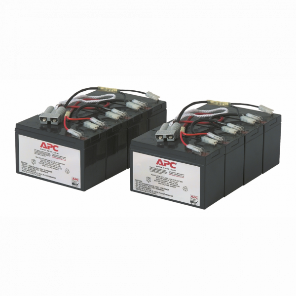 Cartouche de batterie de rechange APC RBC12 certifiée d'origine testée et certifiée quant à sa compatibilité et sa capacité à respecter les performances des onduleurs Schneider. Inclut: connecteurs, guide de recyclage, guide d'installation - visuel 1