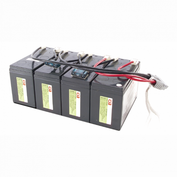 Cartouche de batterie de rechange APC RBC25 certifiée d'origine testée et certifiée quant à sa compatibilité et sa capacité à respecter les performances des onduleurs Schneider. Inclut: connecteurs, guide de recyclage, guide d'installation - visuel 2
