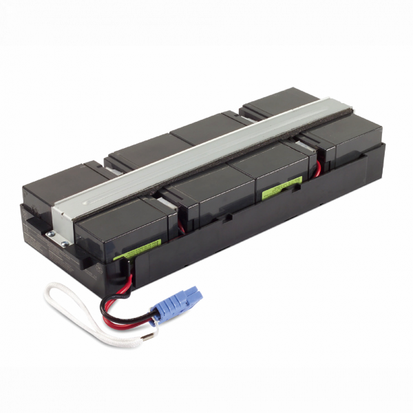 Cartouche de batterie de rechange APC RBC31 certifiée d'origine testée et certifiée quant à sa compatibilité et sa capacité à respecter les performances des onduleurs Schneider. Inclut: connecteurs, guide de recyclage, guide d'installation - visuel 1