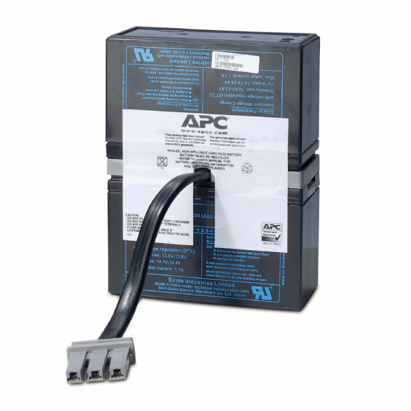 Cartouche de batterie de rechange APC RBC33 certifiée d'origine testée et certifiée quant à sa compatibilité et sa capacité à respecter les performances des onduleurs Schneider. Inclut: connecteurs, guide de recyclage, guide d'installation - visuel 2