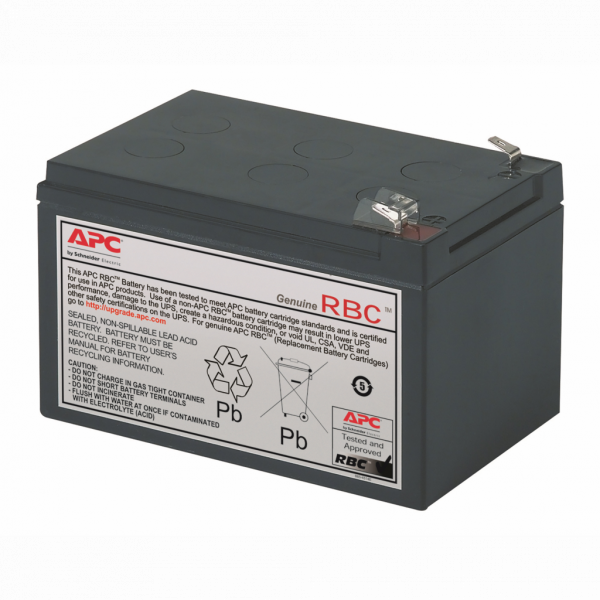 Cartouche de batterie de rechange APC RBC4 certifiée d'origine testée et certifiée quant à sa compatibilité et sa capacité à respecter les performances des onduleurs Schneider. Inclut: connecteurs, guide de recyclage, guide d'installation - visuel 2