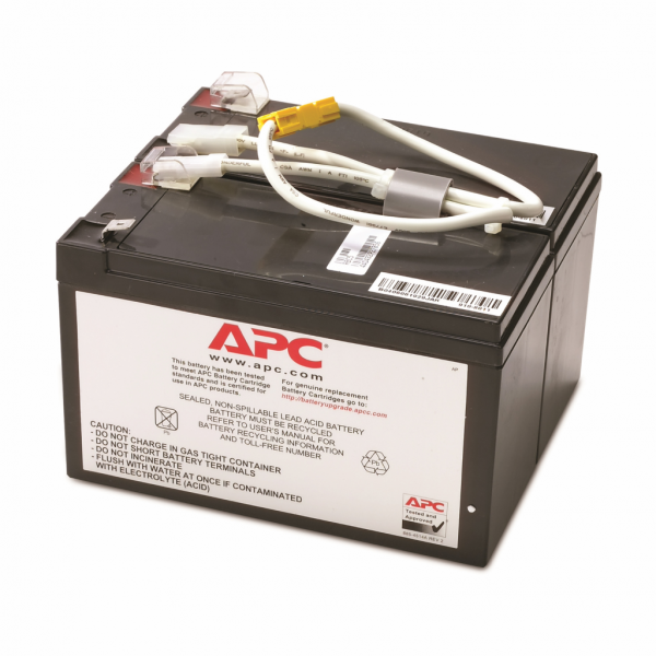 Cartouche de batterie de rechange APC RBC5 certifiée d'origine testée et certifiée quant à sa compatibilité et sa capacité à respecter les performances des onduleurs Schneider. Inclut: connecteurs, guide de recyclage, guide d'installation - visuel 2