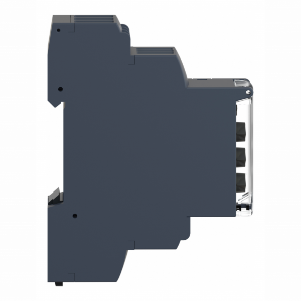 Harmony control - relais de contrôle de la tension - sur ou sous tension 65..260 V AC DC - RM17UAS - largeur : 17,5mm - IP20 (bornes), IP30 (gaine) - 1250 VA - temporisation : réglable 0,1…10 s, +/-10 % lors du dépassement du seuil - visuel 3