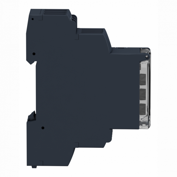 Harmony control sur et sous tension triphasé 208..480VAC - RM17UB3 - largeur : 17,5mm - IP20 (bornes), IP30 (gaine) - capacité de commutation : 1250 VA - temps de reset : 1500 ms temporisation - visuel 3