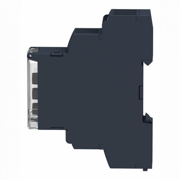 Harmony control - relais de contrôle de la tension - sur ou sous tension 65..260 V AC DC - RM17UBE - largeur : 17,5mm - IP20 (bornes), IP30 (gaine) - 1250 VA - temporisation : réglable 0,1…10 s, +/-10 % lors du dépassement du seuil - visuel 4