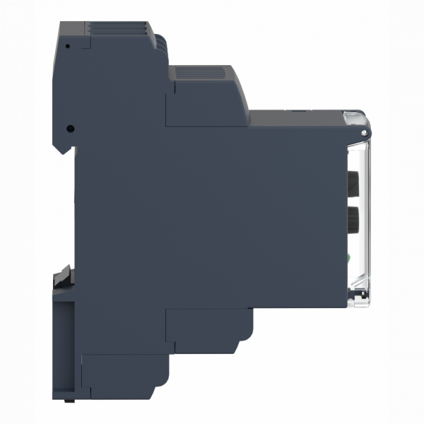 Harmony control RM22 - relais de contrôle 3 phases - 2OF - 380 à 480Vac -largeur : 22,5mm - IP20 (bornier), IP40 (envel.), IP50 (face av.) - capacité de commutation : 2000 VA - tempo réglable 0,1…30 s, +/-10 % de la valeur pleine échelle - visuel 3