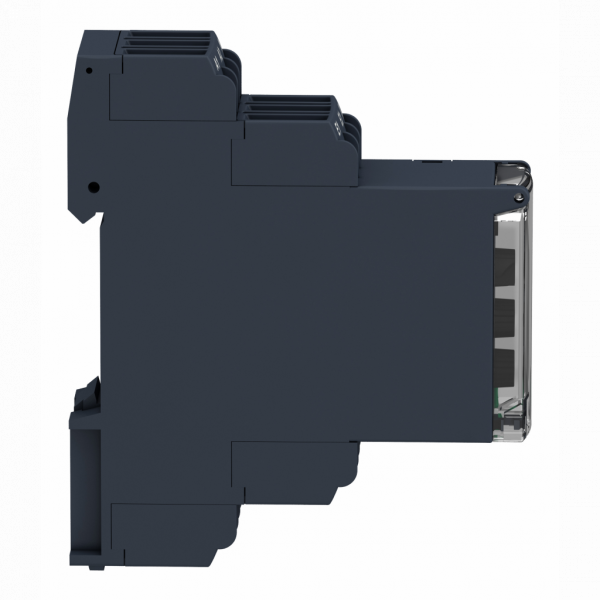 Harmony control RM22 - relais contrôle de tension - sur/sous-tension - 15 à 500V - 2OF - 24 à 240Vca/cc - RM22UA - largeur : 22,5mm - IP20 (bornes), IP40 (envel.), IP50 (face av.) - 2000 VA - temporisation : réglable 0,1…30 s, +/-10 % - visuel 3