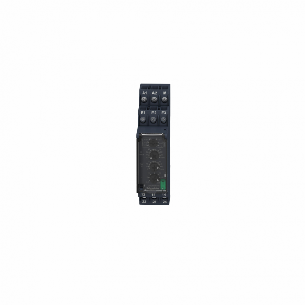Harmony Control RM22 - relais sur/sous-tension - 15 à 500V - 2OF - 380 à 415Vca - IP20, IP40, IP50 - largeur : 22,5mm - paramètres surveillés : détection de surtension ou de sous-tension, sous-tension et surtension en mode fenêtre - visuel 1