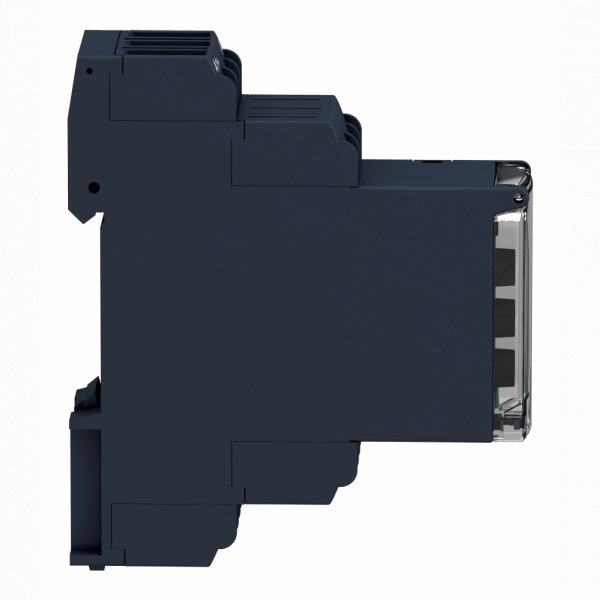 Harmony RM22 - relais sur/sous-tension - 80 à 300V - 2OF - 110 à 240Vac/cc - IP20, IP40, IP50 - largeur : 22,5mm - paramètres surveillés : détection de surtension ou de sous-tension - visuel 3