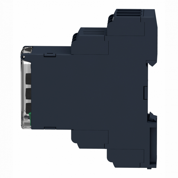 Harmony RM22 - relais sur/sous-tension - 80 à 300V - 2OF - 110 à 240Vac/cc - IP20, IP40, IP50 - largeur : 22,5mm - paramètres surveillés : détection de surtension ou de sous-tension - visuel 4