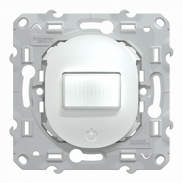 Ovalis - détecteur de présence et de mouvement - toutes charges - 3 fils (nécessite le neutre) - AC 230 V, 50 Hz. LED: 200 W / lampe incandescence: 2200 W - Blanc - livré avec cache protection peinture - visuel 1