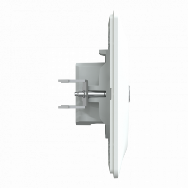 Ovalis - prise TV simple - griffes montées - Blanc - TV : mâle IEC 9.52 mm - IK04 - IP21 D - Produit complet avec une plaque de finition et griffes pour une facilité de montage en rénovation - visuel 4