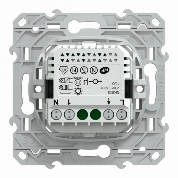 Ovalis - détecteur de présence et de mouvement - toutes charges - 3 fils (nécessite le neutre) - AC 230 V, 50 Hz. LED: 200 W / lampe incandescence: 2200 W - Anthracite  - livré avec cache protection peinture - visuel 3