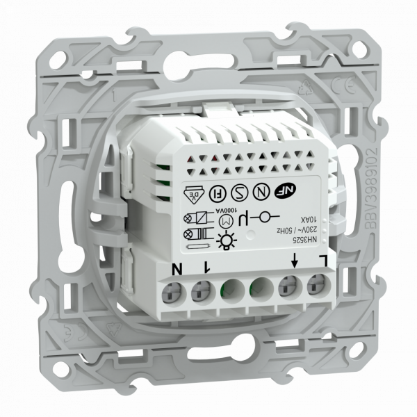 Ovalis - détecteur de présence et de mouvement - toutes charges - 3 fils (nécessite le neutre) - AC 230 V, 50 Hz. LED: 200 W / lampe incandescence: 2200 W - Anthracite  - livré avec cache protection peinture - visuel 2