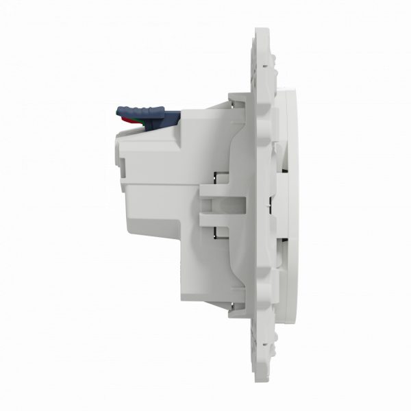 Odace - prise de courant - 2P+T - française - affleurante - Antibacterien - fixation par vis - Raccordement : 1 x 1,5…2 x 4 mm² souple / rigide / multibrin - bornes automatique - 16 A - 250VCA 50 Hz - NF - IK04 - IP21D - visuel 4