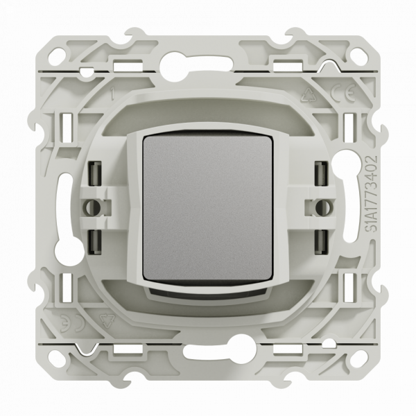 Odace - blindage TV simple - encastré - Antibacterien - TV : mâle IEC 9.52 mm - fixation par vis - livré avec cache de protection peinture - IK04 - IP21 D - sans halogène - visuel 3