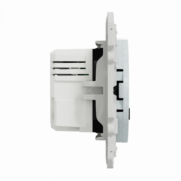 Odace - prise de courant affleurante - 2P+T - française - blanc Recyclé brillant - fixation par vis - Raccordement : 1 x 1,5…2 x 4 mm² souple / rigide / multibrin - bornes automatiques - 16 A - 250VCA 50 Hz - NF - IK04 - IP21D - visuel 4