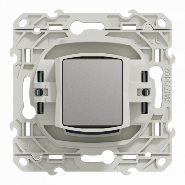 Odace - blindage TV simple - encastré - blanc Recyclé brillant - TV : mâle IEC 9.52 mm - fixation par vis - livré avec cache de protection peinture - IK04 - IP21 D - sans halogène - visuel 3