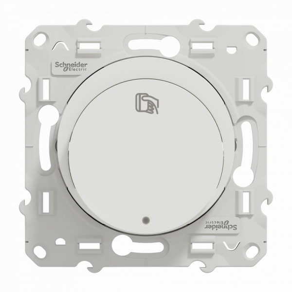 Odace - interrupteur à carte - blanc RAL9003 brillant - 10A - LED localisation inclus - épaisseur de la carte : de 0,7 à 1 mm - visuel 1