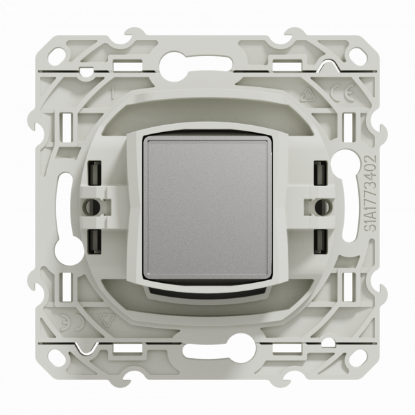 Odace - blindage simple satellite - encastré - blanc RAL9003 brillant - SAT : F type - fixation par vis - livré avec cache de protection peinture - IK04 - IP21 D - sans halogène - visuel 3