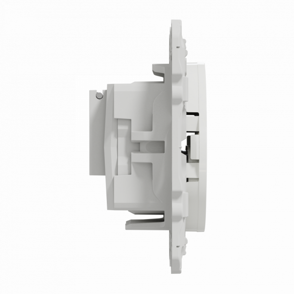 Odace - prise TV/FM - encastré - prise individuelle - blanc RAL9003 brillant - TV : mâle IEC 9.52 mm - FM : IEC femelle 9 -52 mm - fixation par vis - livré avec cache de protection peinture - IK04 - IP21 D - sans halogène - visuel 4