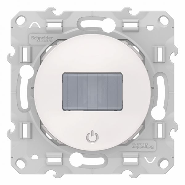 Odace - détecteur de présence et de mouvement blanc - toutes charges - 3 fils nécessite le neutre. AC 230V - 50 Hz. LED: 200 W / lampe incandescence: 2200 W - visuel 1