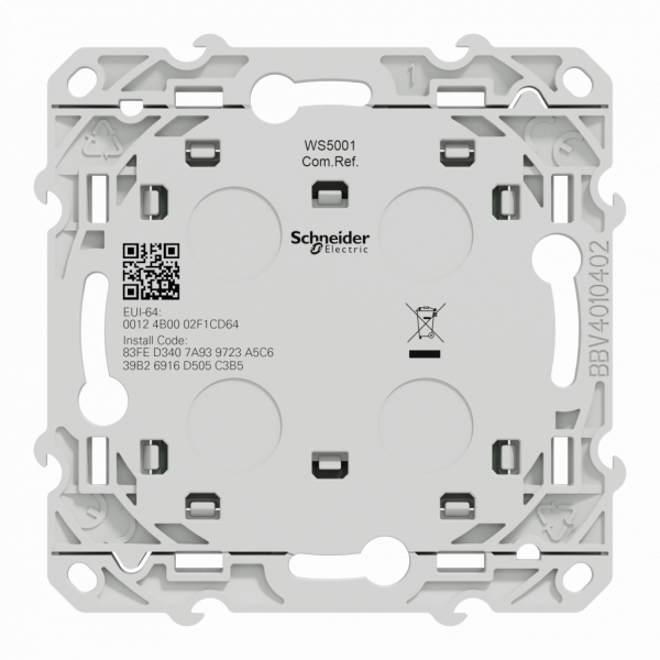 Wiser Odace : interrupteur centralisé sans fil 2 ou 4 bouton poussoir Blanc. Permet de centraliser les Volets Roulant ou l'éclairage. Livré avec 2 enjoliveurs permettant de créer 2 ou 4 scénarios. - visuel 3