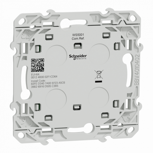 Wiser Odace : interrupteur centralisé sans fil 2 ou 4 bouton poussoir Blanc. Permet de centraliser les Volets Roulant ou l'éclairage. Livré avec 2 enjoliveurs permettant de créer 2 ou 4 scénarios. - visuel 2