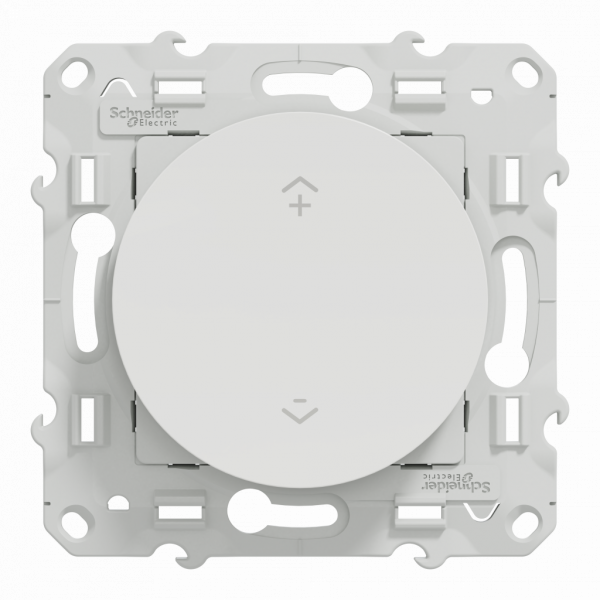 Wiser Odace : interrupteur centralisé sans fil 2 ou 4 bouton poussoir Blanc. Permet de centraliser les Volets Roulant ou l'éclairage. Livré avec 2 enjoliveurs permettant de créer 2 ou 4 scénarios. - visuel 1