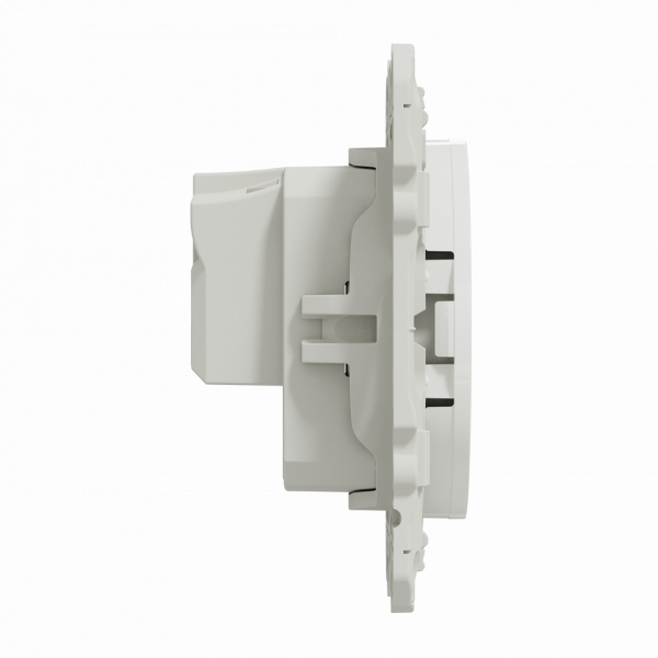 Odace - prise de courant - 2P+T - française - blanc RAL 9003 brillant - fixation avec griffes ou par vis - Raccordement : 1 x 1,5…2 x 4 mm² souple / rigide / multibrin - bornes à vis - 16 A - 250VCA 50 Hz - NF - IK04 - IP21D - visuel 4