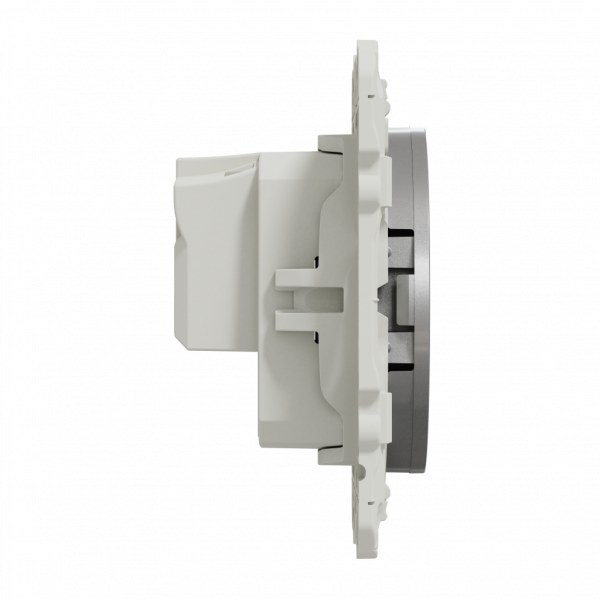 Odace - prise de courant - 2P - aluminium - fixation par vis - Raccordement : 1 x 1,5 à 2 x 4 mm² souple / rigide / multibrin - 3x2 bornes à vis - 16 A - 250VCA 50 Hz - NF - IK04 - IP21D - visuel 4
