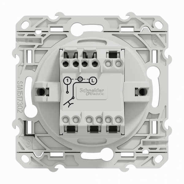 Odace - interrupteur à carte - aluminium - 10A - LED localisation inclus - épaisseur de la carte : de 0,7 à 1 mm - visuel 3