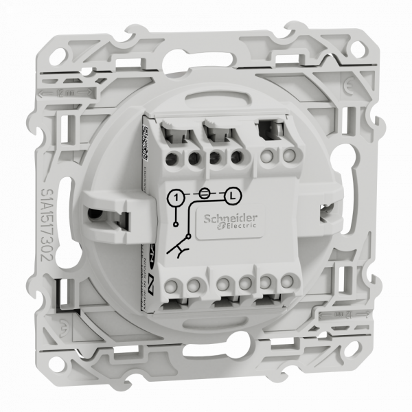 Odace - interrupteur à carte - aluminium - 10A - LED localisation inclus - épaisseur de la carte : de 0,7 à 1 mm - visuel 2