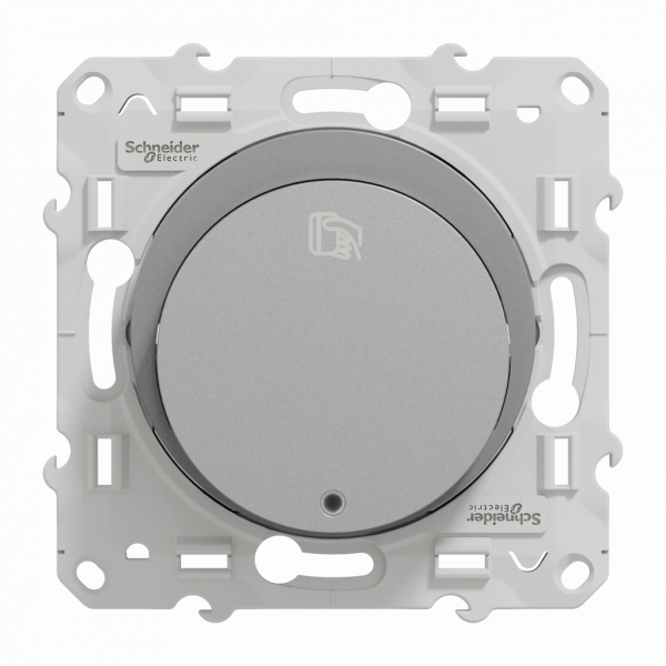 Odace - interrupteur à carte - aluminium - 10A - LED localisation inclus - épaisseur de la carte : de 0,7 à 1 mm - visuel 1