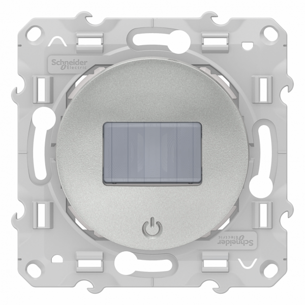 Odace - détecteur de présence et de mouvement - aluminium - toutes charges - 3 fils - nécessite le neutre - AC 230V - 50 Hz - LED: 200 W / lampe incandescence : 2200 W - visuel 1