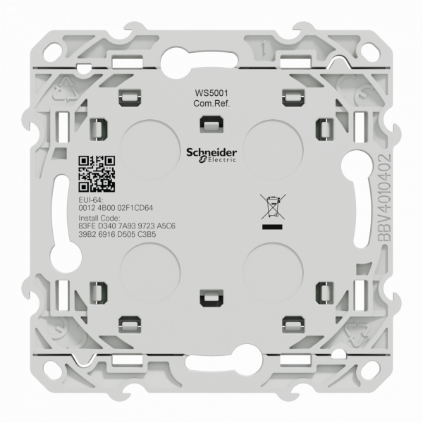 Wiser Odace : interrupteur centralisé sans fil 2 ou 4 bouton poussoir Aluminium Permet de centraliser les Volets Roulant ou l'éclairage. Livré avec 2 enjoliveurs permettant de créer 2 ou 4 scénarios. - visuel 3