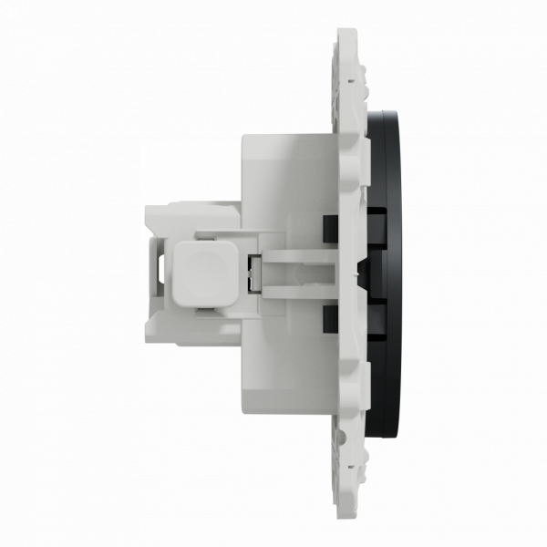 Odace - prise de courant - 2P+T - française - anthracite - fixation par vis - Raccordement : 1 x 1,5…2 x 2 -5 mm² souple | 1 x 1,5…2 x 4 mm² rigide / multibrin - bornes automatiques - 16 A - 250VCA 50 Hz - NF - IK04 - IP21D - visuel 4