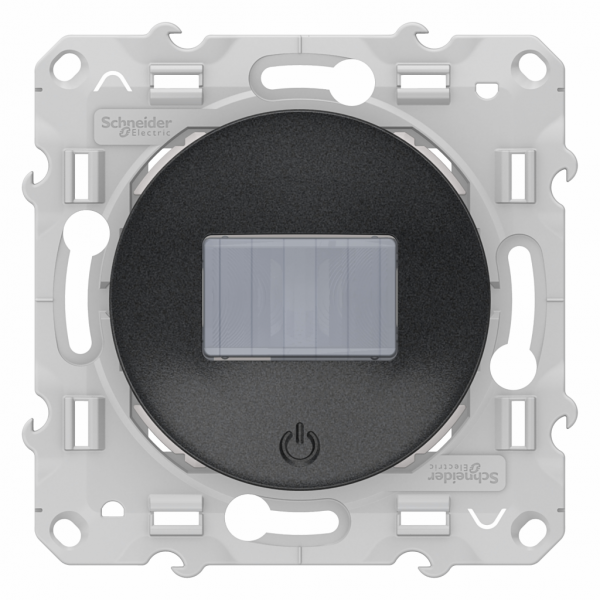 Odace - détecteur de présence et de mouvement anthracite - toutes charges - 3 fils  nécessite le neutre. AC 230V - 50 Hz. LED: 200 W / lampe incandescence: 2200 W - visuel 1