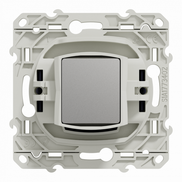 Odace - blindage TV simple - encastré - bleu cobalt - TV : mâle IEC 9.52 mm - fixation par vis - livré avec cache de protection peinture - IK04 - IP21 D - sans halogène - visuel 3